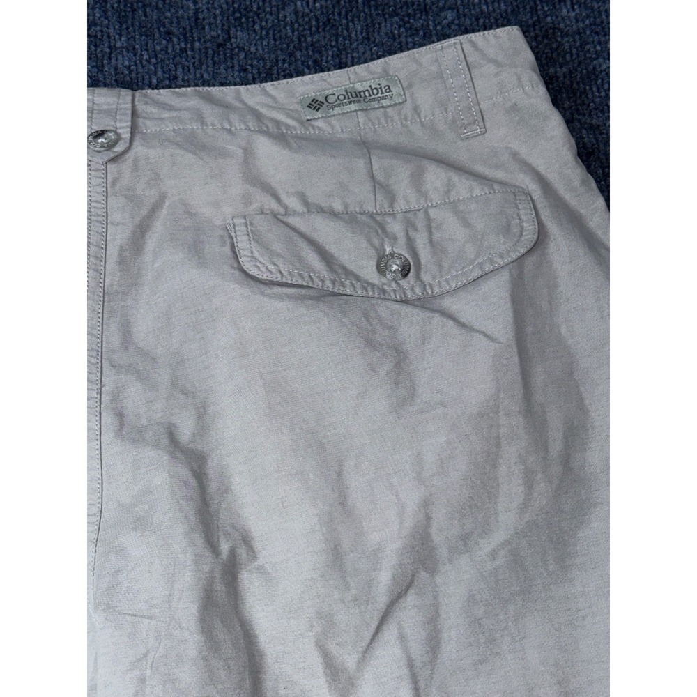 Columbia Women's Tan Convertible Hiking Pants Roll Up Cargo Straight Leg sz12 - Picture 4 of 7